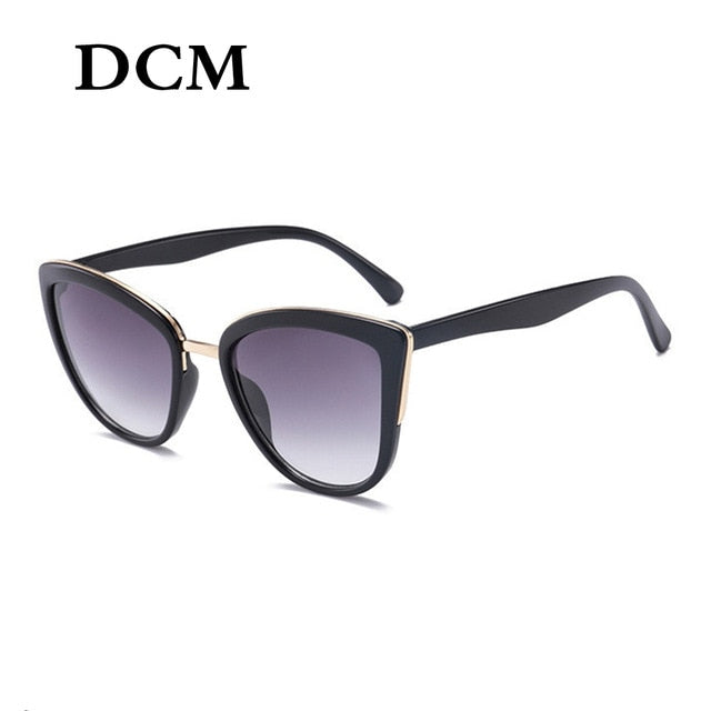 DCM キャットアイサングラス レディース ヴィンテージ グラデーションメガネ レトロ キャットアイサングラス 女性用アイウェア UV400