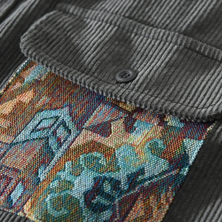 Mercer - Textured Patchwork Button-Up Shirt | By Julian & Claire Toronto