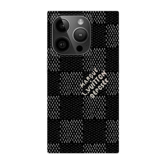 高級感あふれる白黒スクエア型iPhoneケース