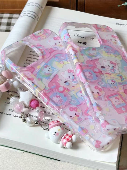 Girly heart kitty-iPhone Case
