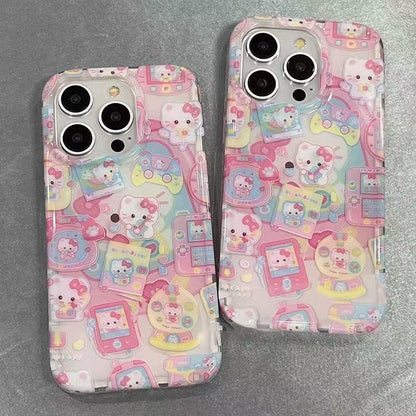Girly heart kitty-iPhone Case