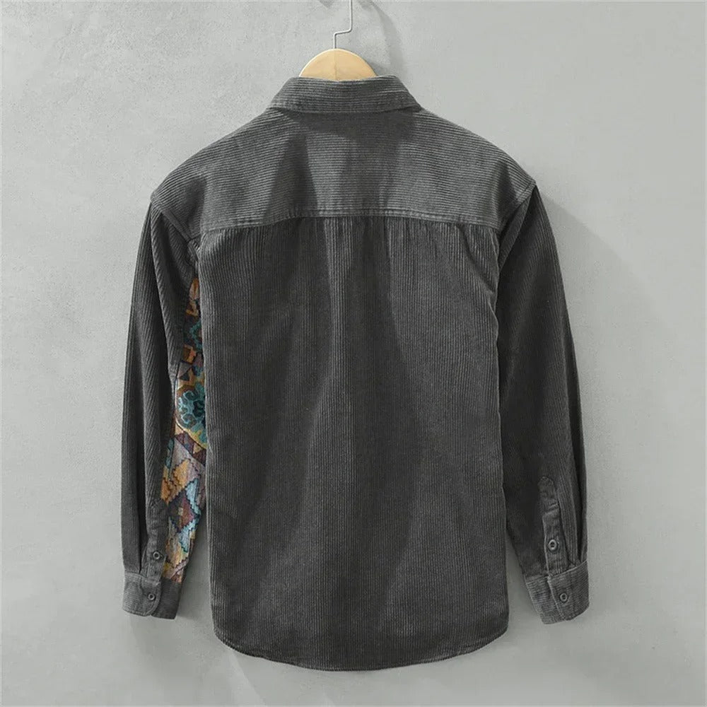 Mercer - Textured Patchwork Button-Up Shirt | By Julian & Claire Toronto