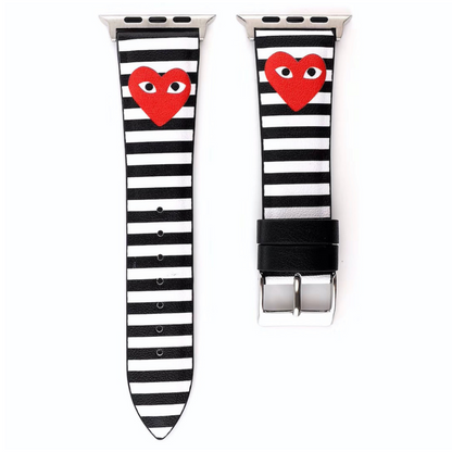 أحزمة ساعة جلدية "CDG"