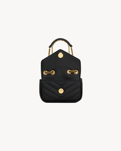 L-Y Leather Mini Chain Adjustable Handbag Wallet