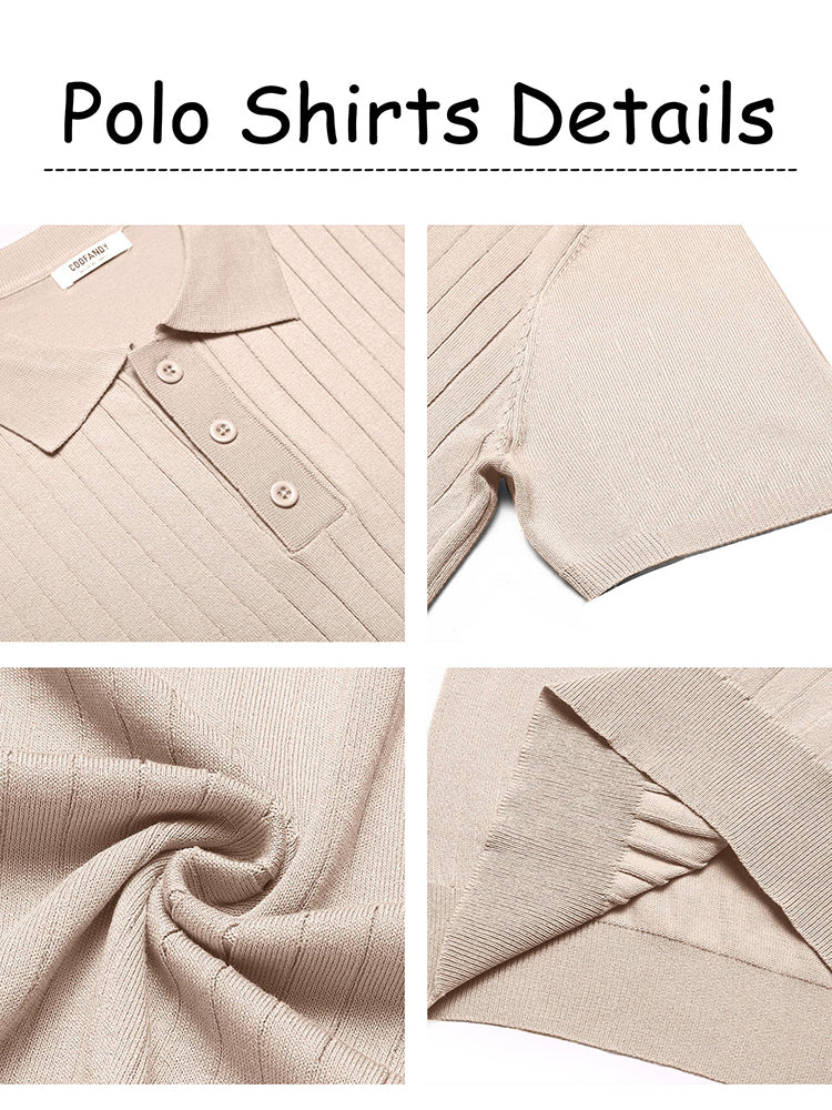 Dex - Casual Ribbed Knitted Polo | By Julian & Claire Toronto
