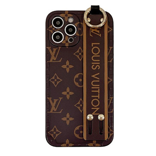 高級ブラウンリストバンドiPhoneケース