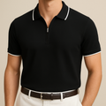 Ryan - Knitted Zipper Polo Shirt | By Julian & Claire Toronto