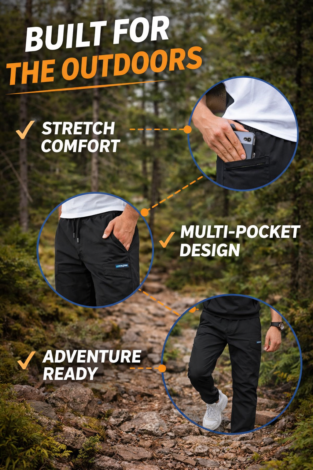 Cameron -Autumn- Outdoors - Multi-Pocket Pants | By Julian & Claire Toronto