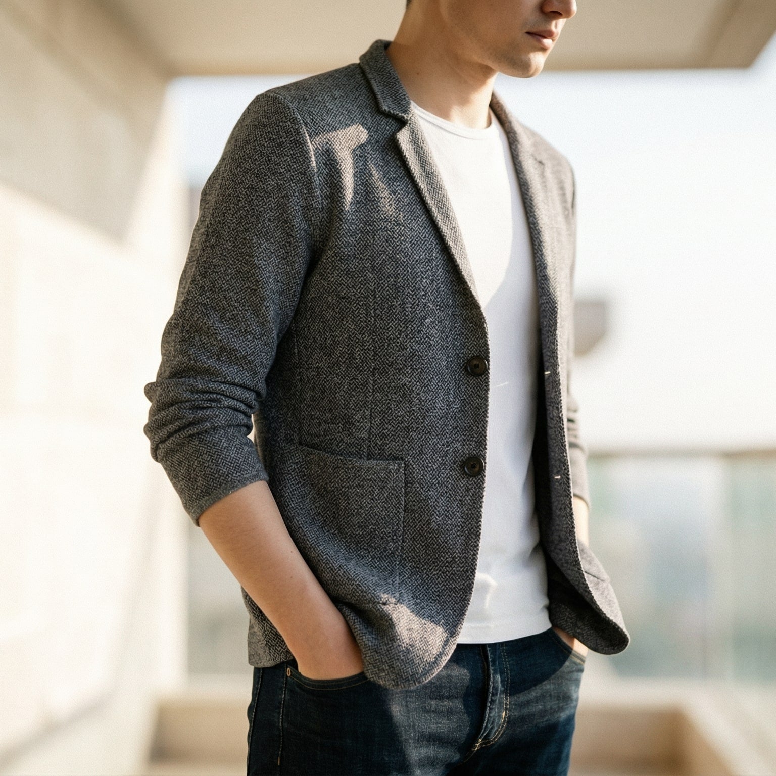 Steven - Classic Notch Lapel Blazer | By Julian & Claire Toronto