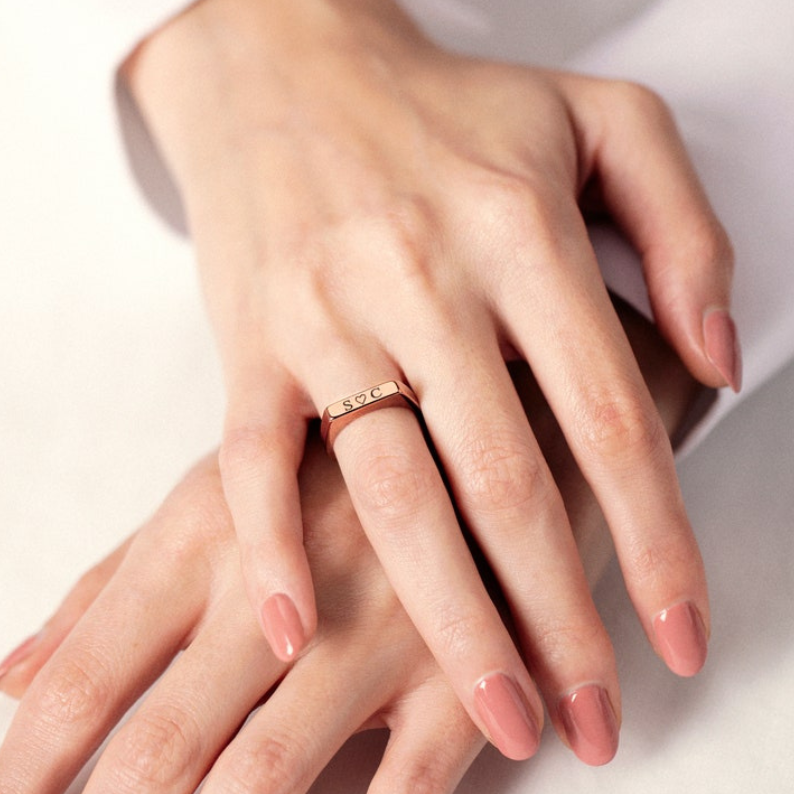 Custom Engraved Signet Ring – Personalised Just for You