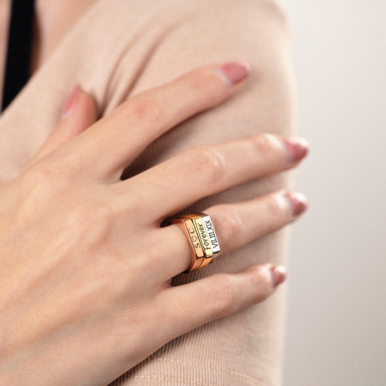 Custom Engraved Signet Ring – Personalised Just for You