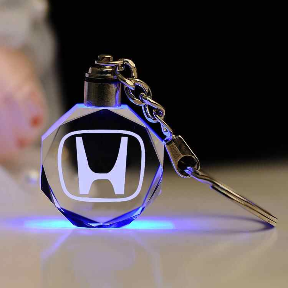 Keychain with 3D Automotive Logo in Crystal