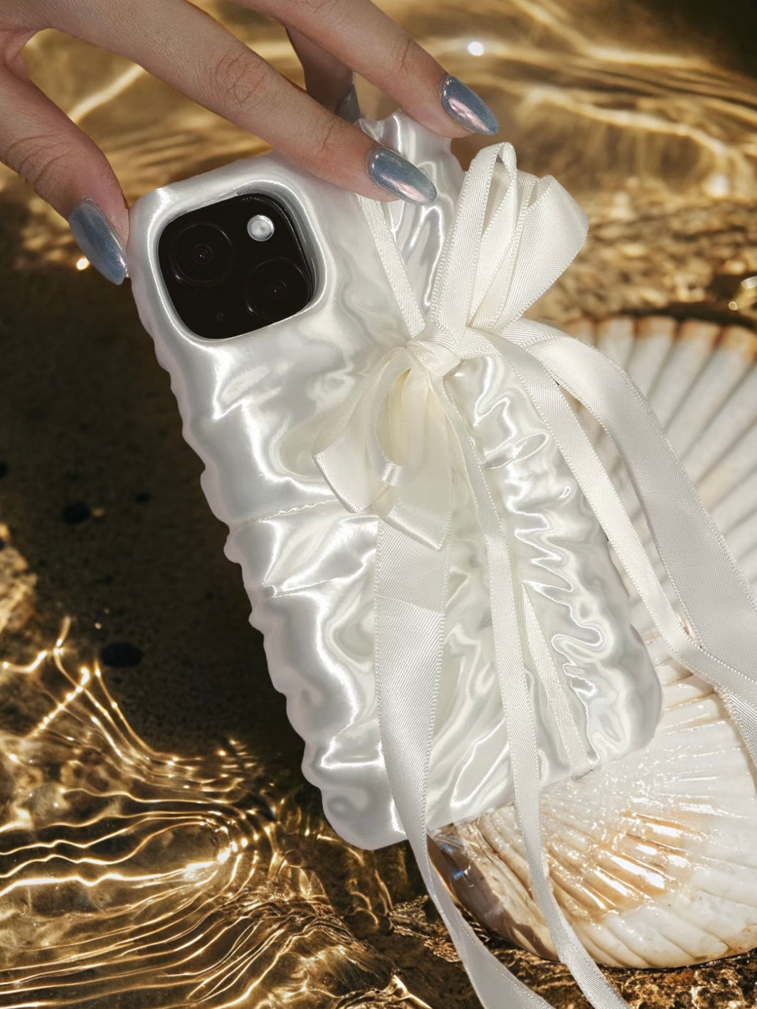Bowknot silk phone case 3D printing process iPhone case ₊⁺ ꒰১ ♡ ໒꒱ ⁺₊