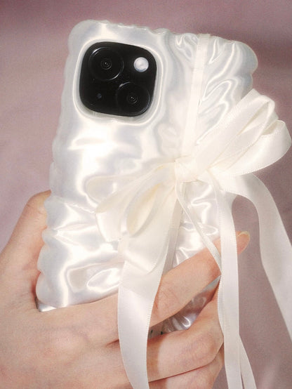 Bowknot silk phone case 3D printing process iPhone case ₊⁺ ꒰১ ♡ ໒꒱ ⁺₊