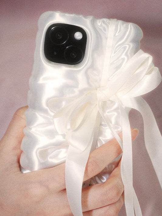 Bowknot silk phone case 3D printing process iPhone case ₊⁺ ꒰১ ♡ ໒꒱ ⁺₊