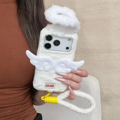 Furry phone case with white angel wings 🪽🫧Phone Case (No Shipping Costs Worldwide)