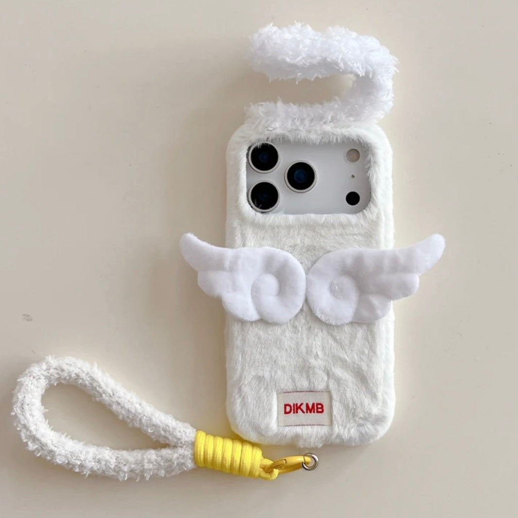 Furry phone case with white angel wings 🪽🫧Phone Case (No Shipping Costs Worldwide)