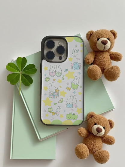 miffy 🍏 green 🍀-Handmade resin drip iphone case