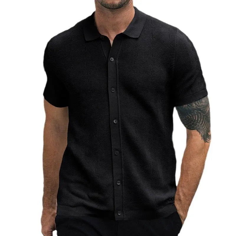 Jaxon - Premium Button-Up Knit Polo | By Julian & Claire Toronto