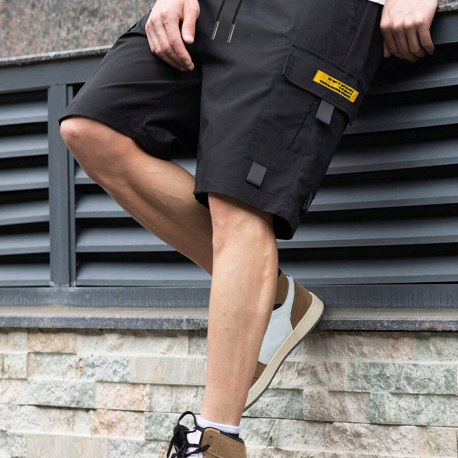 Black - Norman - Casual Multi-Pocket Cargo Shorts | By Julian & Claire Toronto