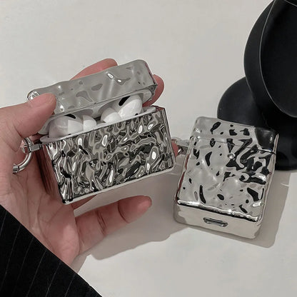 جراب فضي لسماعات AirPods 3 Pro 2 غطاء لسماعات AirPod 1/2/3