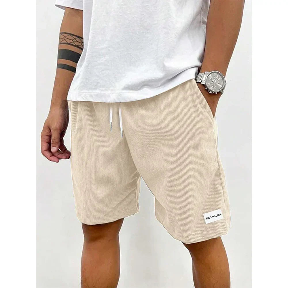 Beige Reid - Ribbed Shorts | By Julian & Claire Toronto