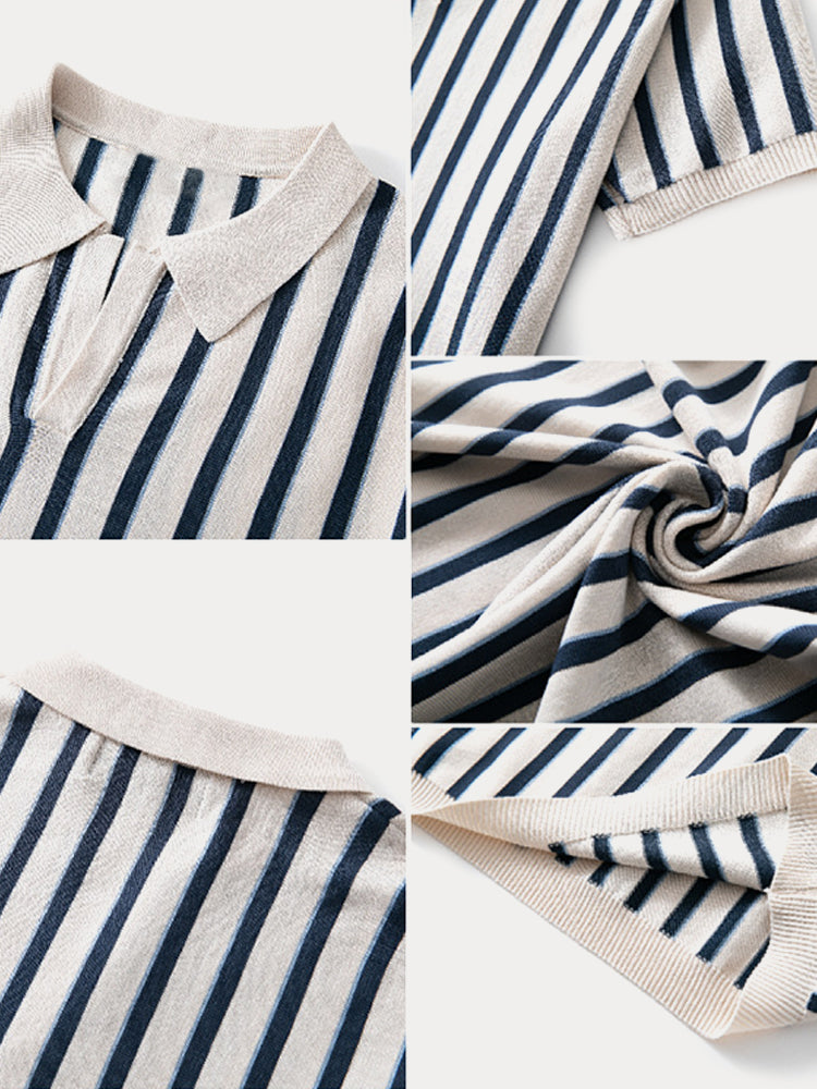 Lewis - Urban Casual Stripe Knit Top | By Julian & Claire Toronto