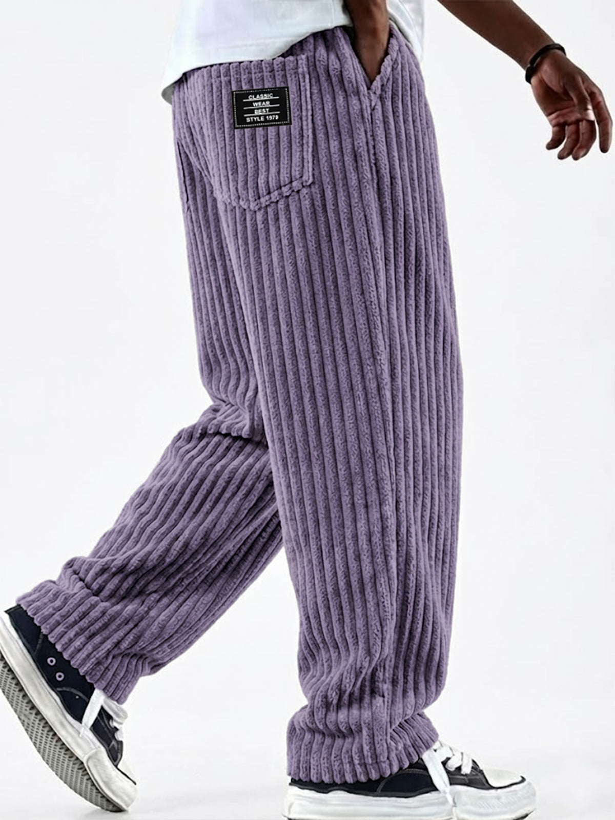 Purple - Comfort Wide Pants | By Julian & Claire Toronto