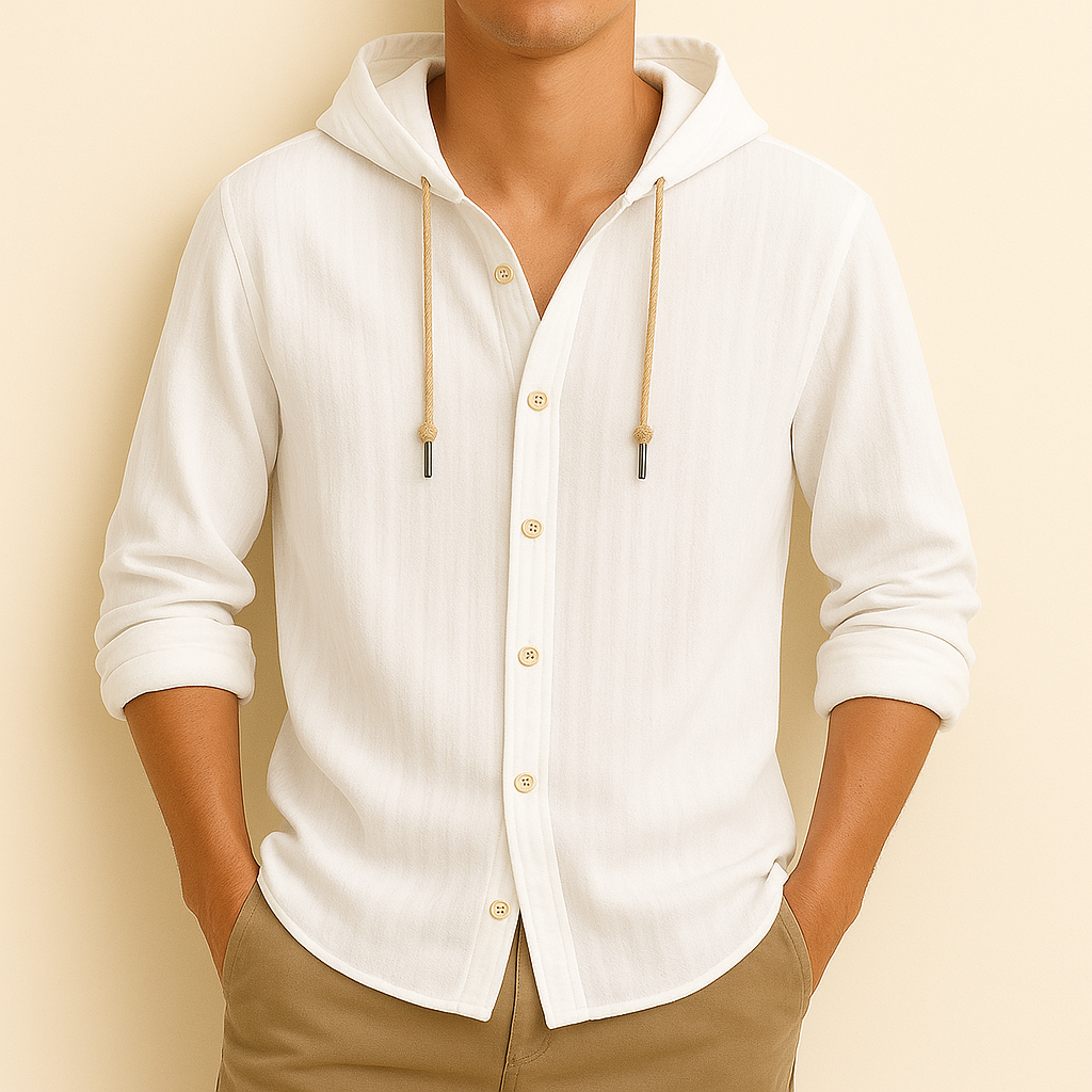 Milton - Relaxed Hooded Button-Up Shirt | By Julian & Claire Toronto