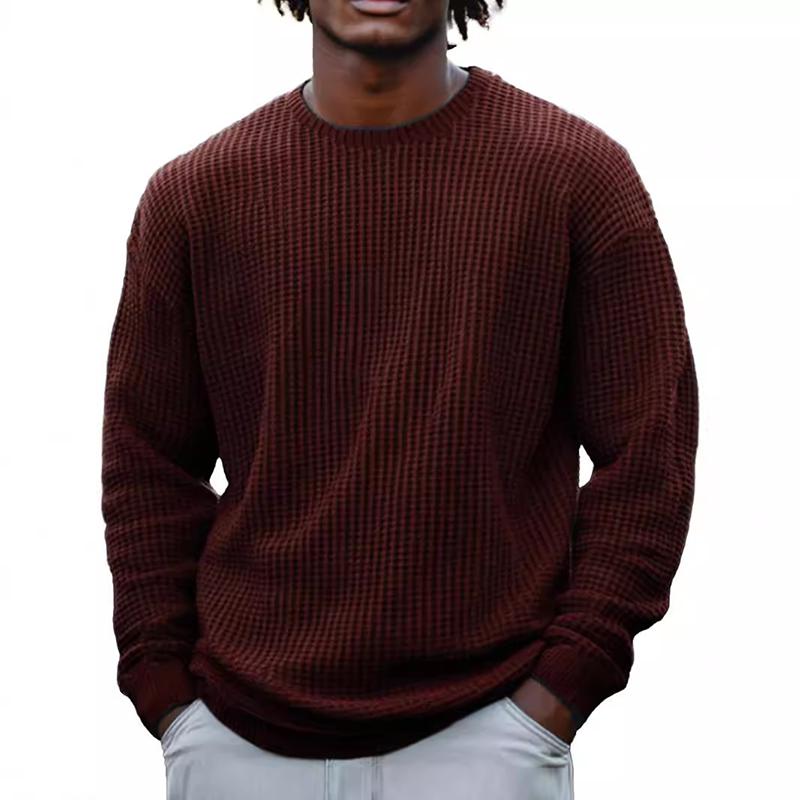 Coffee Red Hudson - Round Neck Long Sleeve | By Julian & Claire Toronto