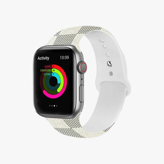 สายนาฬิกา Apple Watch ลายตารางสีขาว
